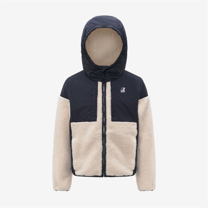 P. SAMSON 4.0 ORSETTO - Fleece - Hoodie Full Zip - KID UNISEX - Blue Depth-Ecru