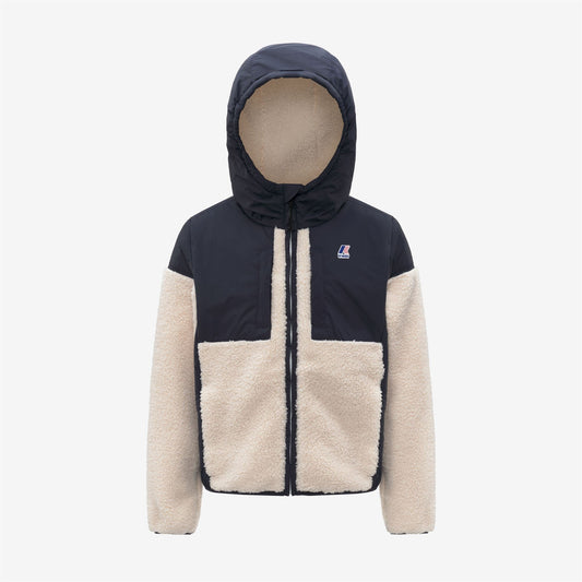 P. SAMSON 4.0 ORSETTO - Fleece - Hoodie Full Zip - KID UNISEX - Blue Depth-Ecru