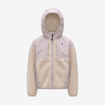 P. SAMSON 4.0 ORSETTO - Fleece - Hoodie Full Zip - KID UNISEX - Rose Hushed--Ecru