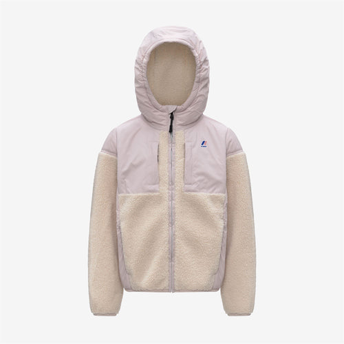 P. SAMSON 4.0 ORSETTO - Fleece - Hoodie Full Zip - KID UNISEX - Rose Hushed--Ecru