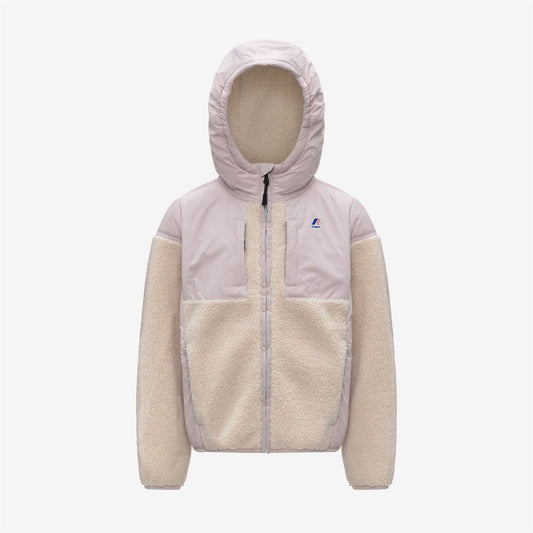 P. SAMSON 4.0 ORSETTO - Fleece - Hoodie Full Zip - KID UNISEX - Rose Hushed--Ecru