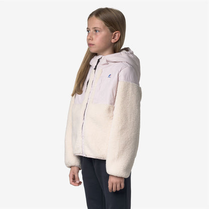 P. SAMSON 4.0 ORSETTO - Fleece - Hoodie Full Zip - KID UNISEX - Rose Hushed--Ecru