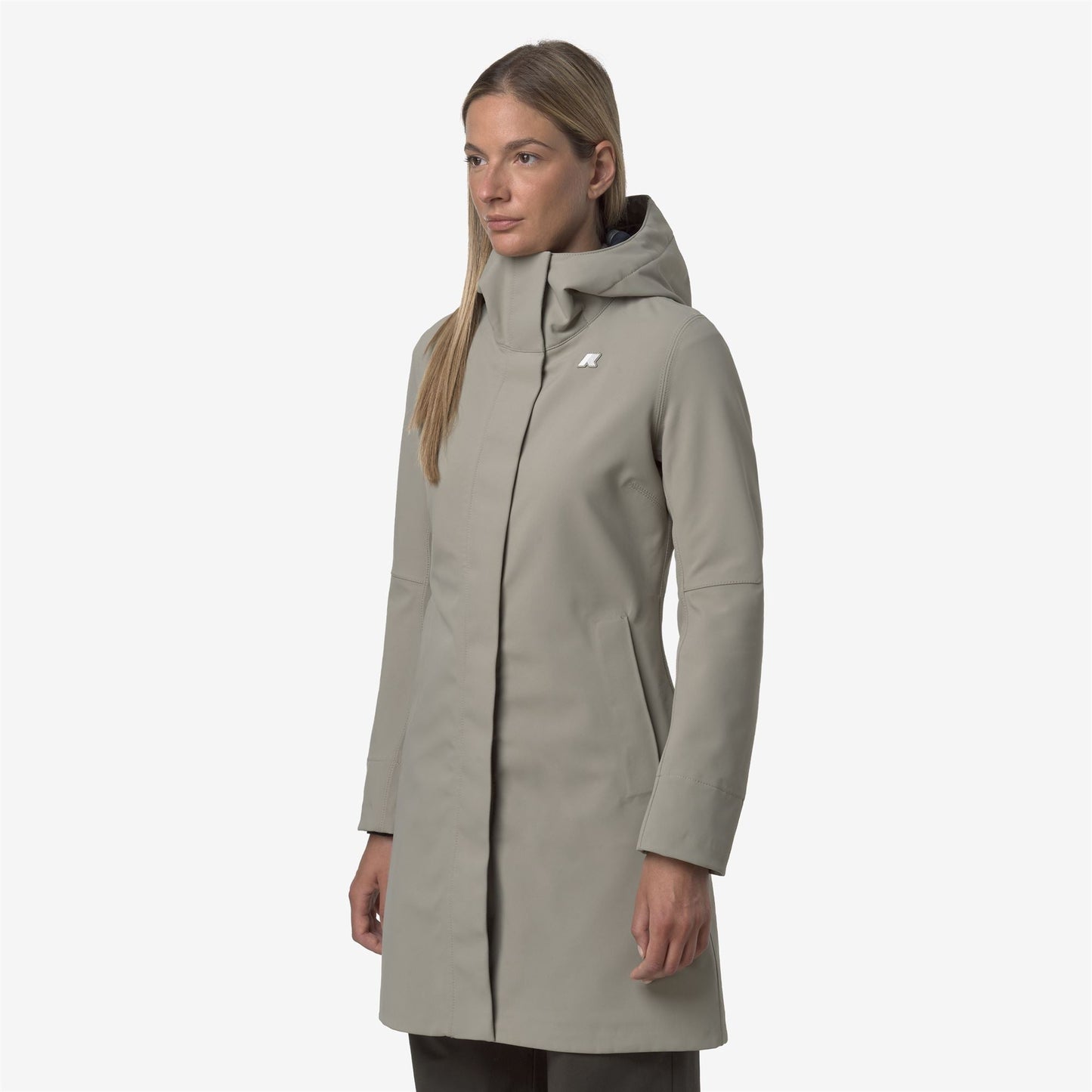 STEPHY BONDED - Jackets - 3/4 LENGTH - WOMAN - Green Oak-Blue Depth