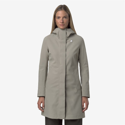 STEPHY BONDED - Jackets - 3/4 LENGTH - WOMAN - Green Oak-Blue Depth