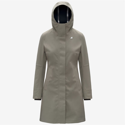 STEPHY BONDED - Jackets - 3/4 LENGTH - WOMAN - Green Oak-Blue Depth