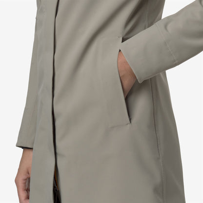 STEPHY BONDED - Jackets - 3/4 LENGTH - WOMAN - Green Oak-Blue Depth