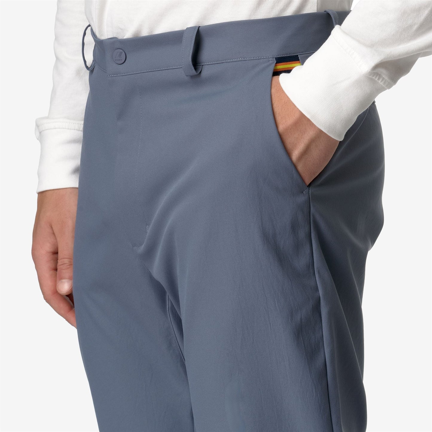 ELIA TWILL PEACH - Pants - CHINO - UNISEX - GREY BLUE AVIO