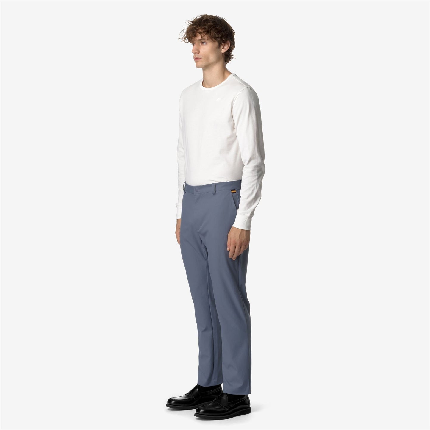 ELIA TWILL PEACH - Pants - CHINO - UNISEX - GREY BLUE AVIO