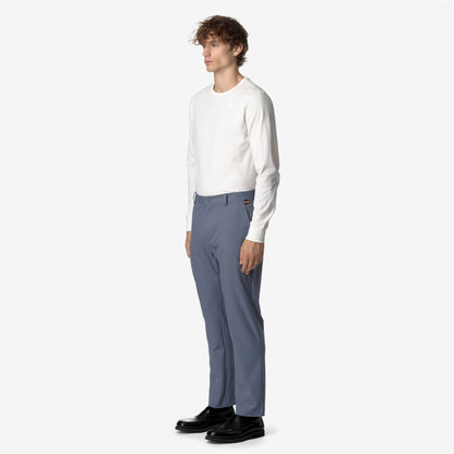 ELIA TWILL PEACH - Pants - CHINO - UNISEX - GREY BLUE AVIO