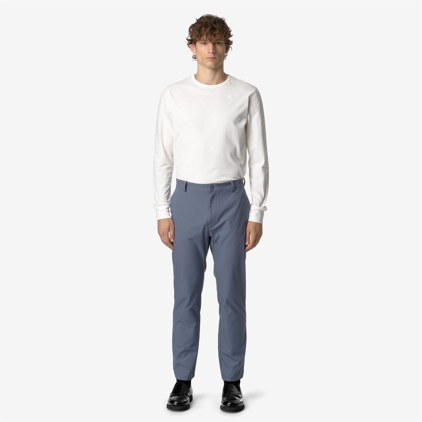 ELIA TWILL PEACH - Pants - CHINO - UNISEX - GREY BLUE AVIO