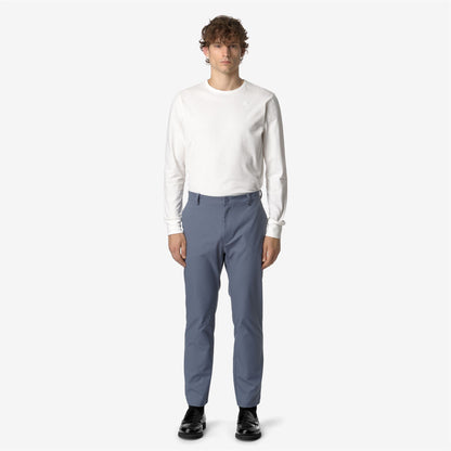ELIA TWILL PEACH - Pants - CHINO - UNISEX - GREY BLUE AVIO