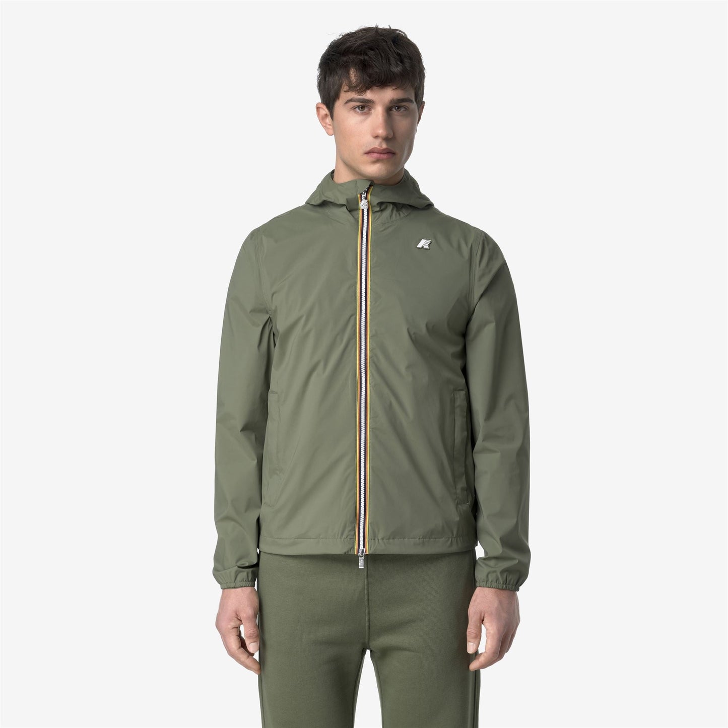 JACK  STRETCH NYLON JERSEY - Jackets - Short - MAN - GREEN LICHEN