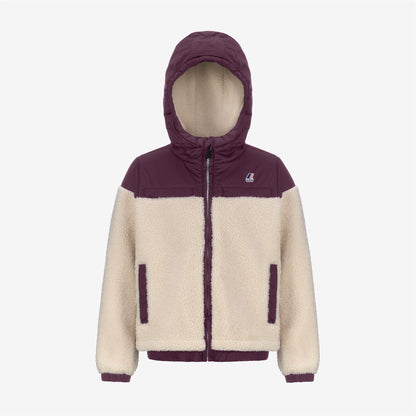 P.  JILDAZ ORSETTO - Fleece - Jacket - KID UNISEX - Ecru Violet