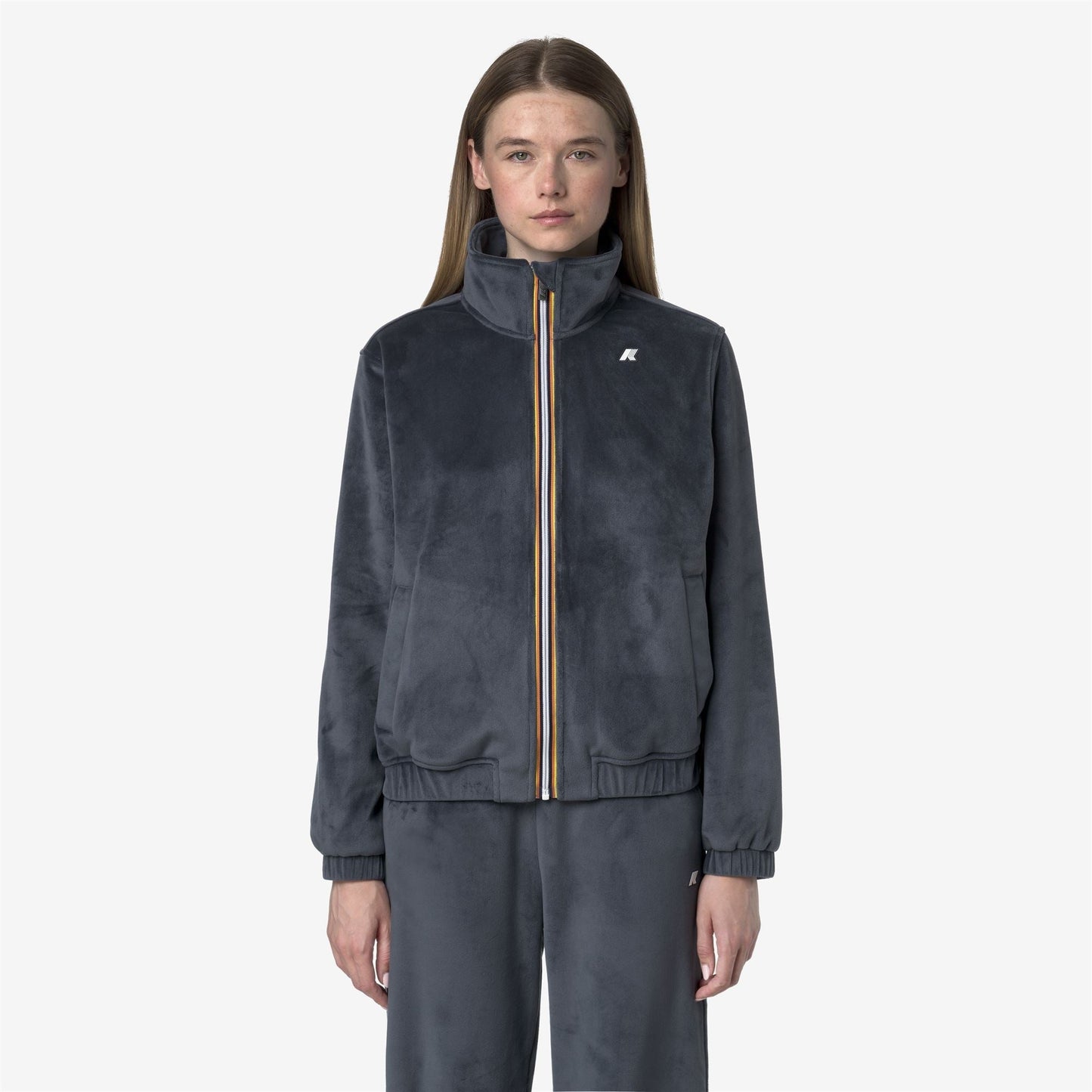 VIVIETTE VELOUR POLAR - Fleece - Jacket - WOMAN - Blue Airforce Combo