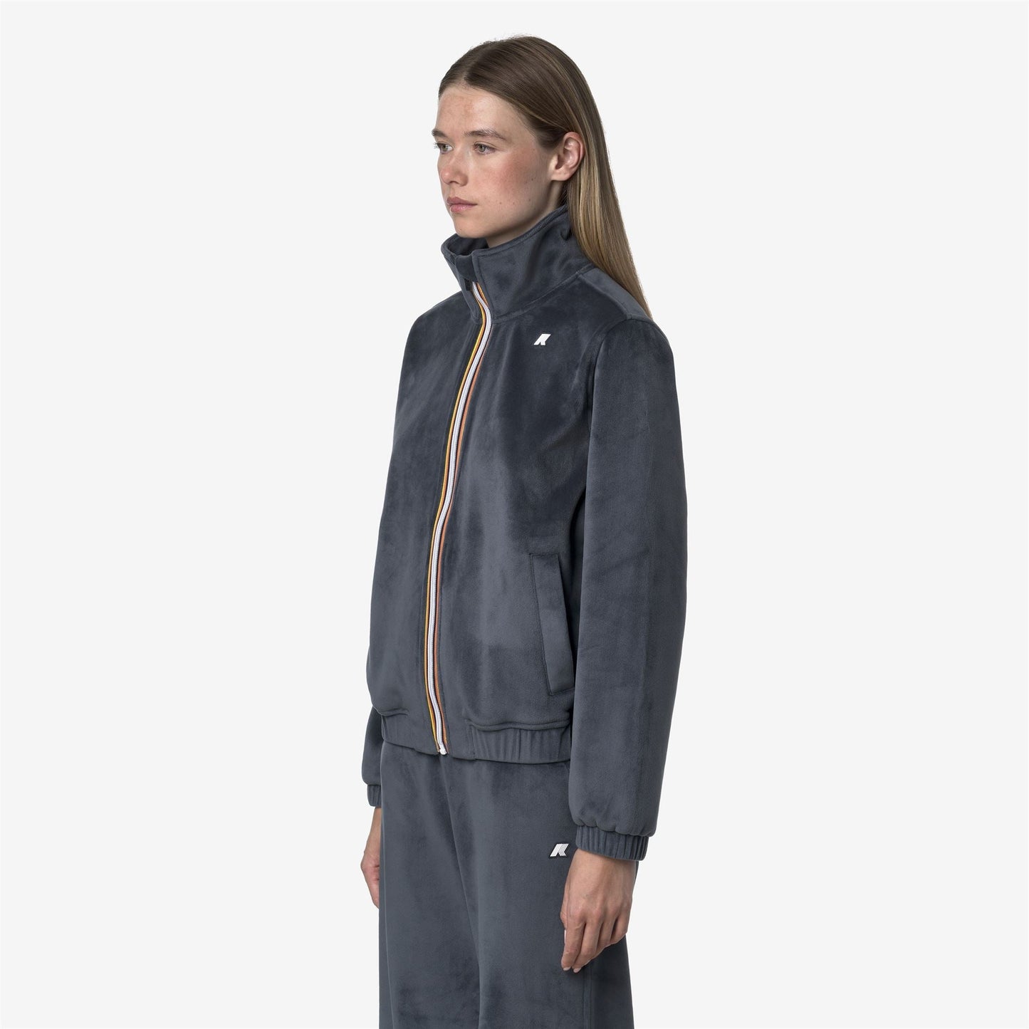 VIVIETTE VELOUR POLAR - Fleece - Jacket - WOMAN - Blue Airforce Combo