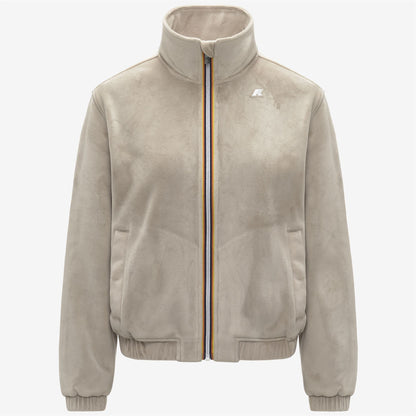 VIVIETTE VELOUR POLAR - Fleece - Jacket - WOMAN - Beige Cashmere-Beige Cashmere