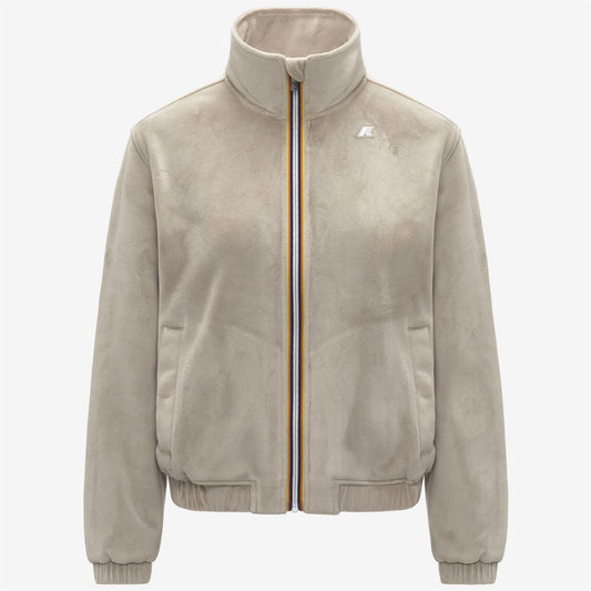 VIVIETTE VELOUR POLAR - Fleece - Jacket - WOMAN - Beige Cashmere-Beige Cashmere