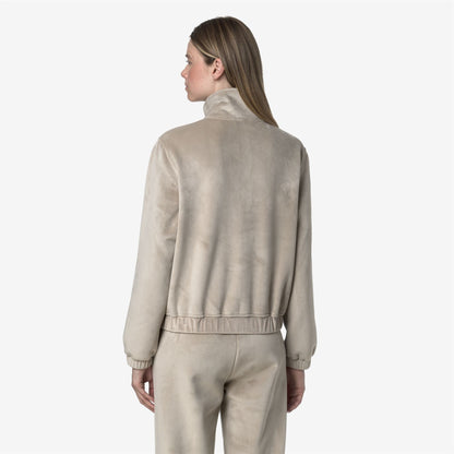 VIVIETTE VELOUR POLAR - Fleece - Jacket - WOMAN - Beige Cashmere-Beige Cashmere