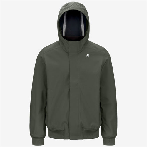 JOACHIM BONDED - Jackets - Short - MAN - GREEN BLACKISH-Blue Depth