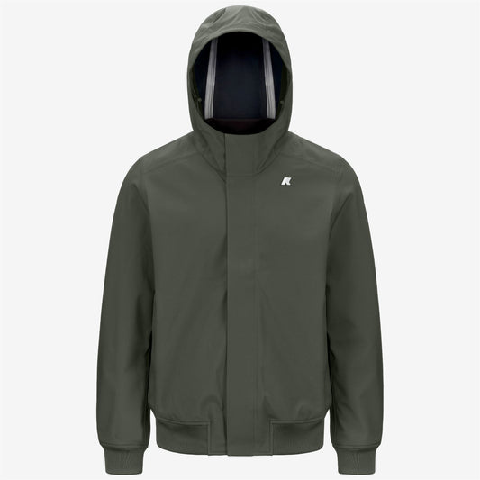 JOACHIM BONDED - Jackets - Short - MAN - GREEN BLACKISH-Blue Depth