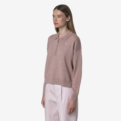 GRAMARNIER COTTON CASHMERE AF - Knitwear - Pull  Over - WOMAN - Pink Fawn Mel
