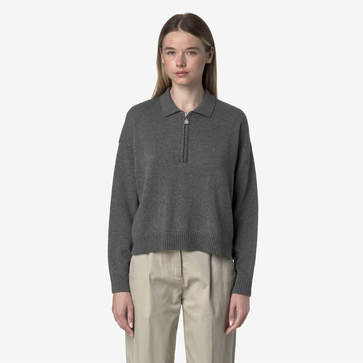 GRAMARNIER COTTON CASHMERE AF - Knitwear - Pull  Over - WOMAN - Grey Smoked Mel