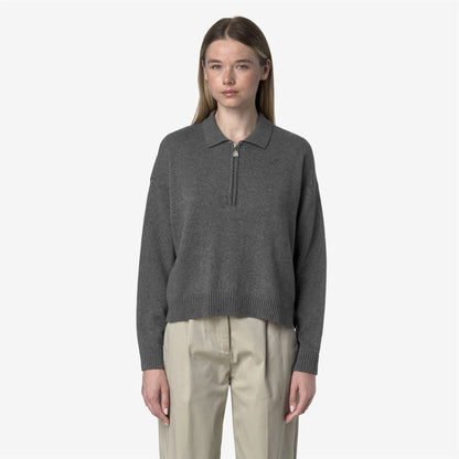 GRAMARNIER COTTON CASHMERE AF - Knitwear - Pull  Over - WOMAN - Grey Smoked Mel