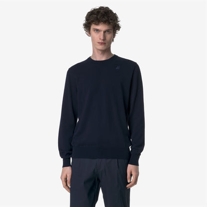 SEBASTIEN COTTON PS - Knitwear - Pull  Over - MAN - BLUE DEPTH