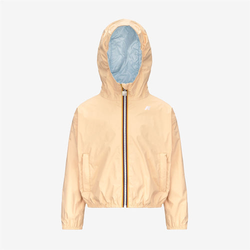 P. LAURETTE PLUS.2 REVERSIBLE - Jackets - Short - GIRL - BEIGE SHEEPSKIN-BLUE BABY