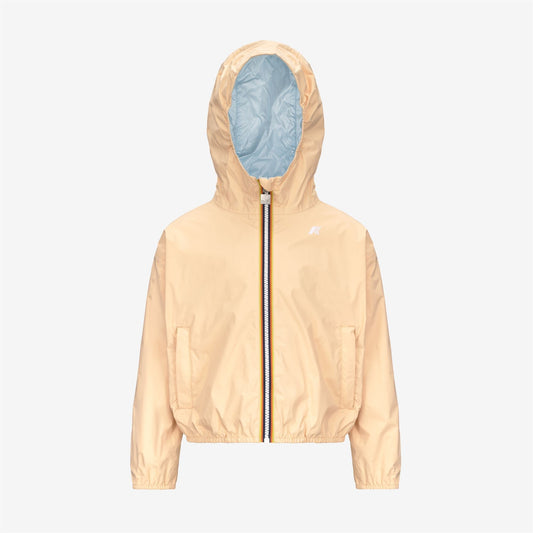 P. LAURETTE PLUS.2 REVERSIBLE - Jackets - Short - GIRL - BEIGE SHEEPSKIN-BLUE BABY