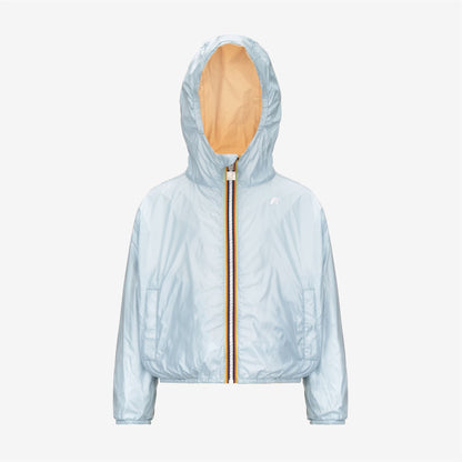 P. LAURETTE PLUS.2 REVERSIBLE - Jackets - Short - GIRL - BEIGE SHEEPSKIN-BLUE BABY