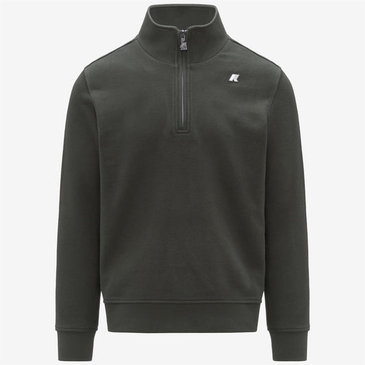 FINNICK HEAVY FLEECE - Fleece - Pull  Over - MAN - GREEN BLACKISH