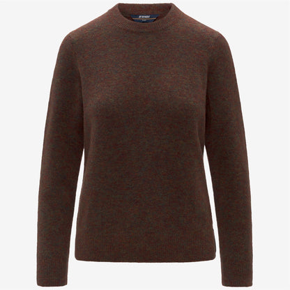 CLARISSE WOOL STRETCH - Knitwear - Pull  Over - WOMAN - Brown Coffee Mix