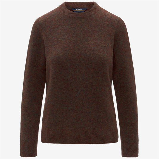 CLARISSE WOOL STRETCH - Knitwear - Pull  Over - WOMAN - Brown Coffee Mix