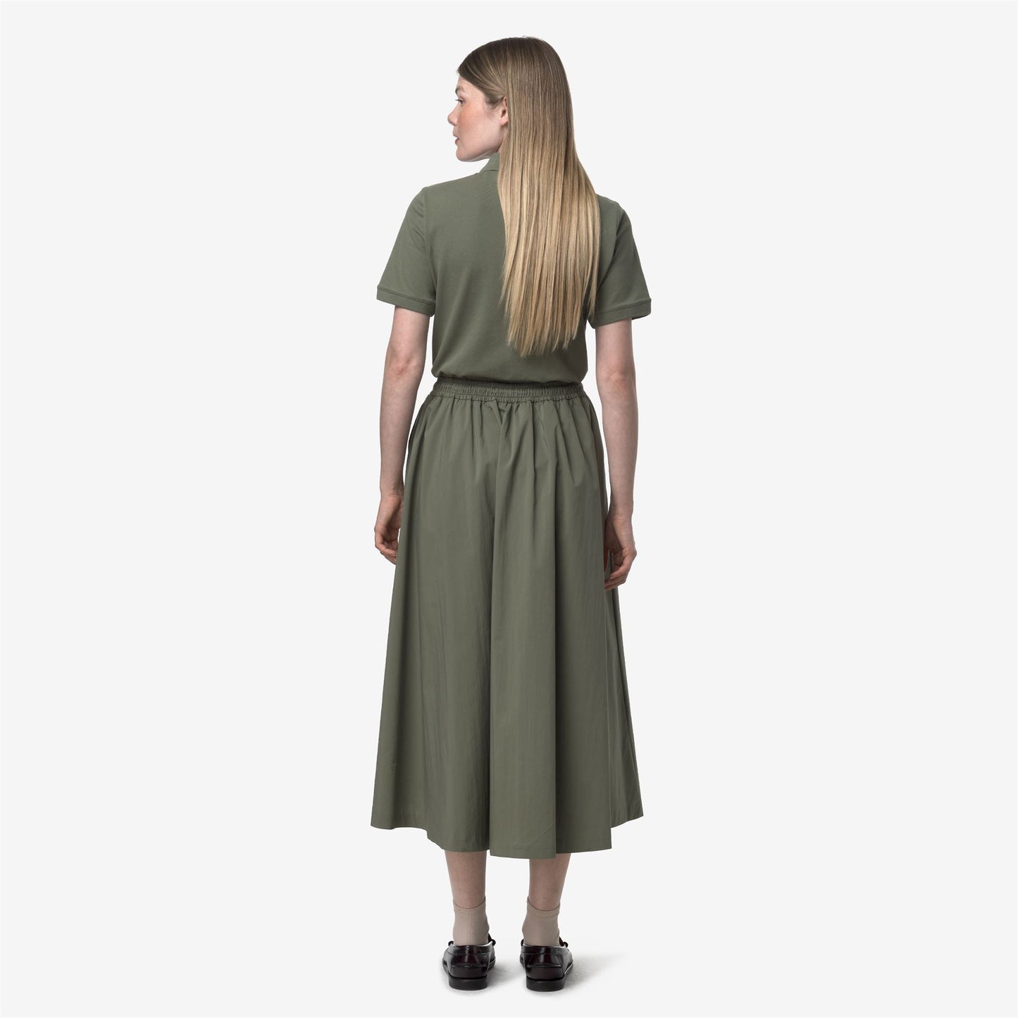 MOSELLA LIGHT POPLIN TECH - Skirts - Long - WOMAN - GREEN LICHEN