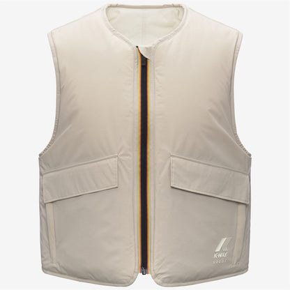 WES PADDED SOEUR - Jackets - Vest - UNISEX - Grey Lt Calce-Beige Baby