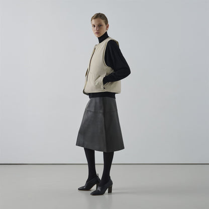 WES PADDED SOEUR - Jackets - Vest - UNISEX - Grey Lt Calce-Beige Baby