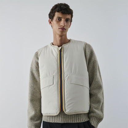 WES PADDED SOEUR - Jackets - Vest - UNISEX - Grey Lt Calce-Beige Baby