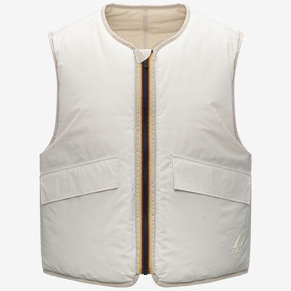 WES PADDED SOEUR - Jackets - Vest - UNISEX - Grey Lt Calce-Beige Baby