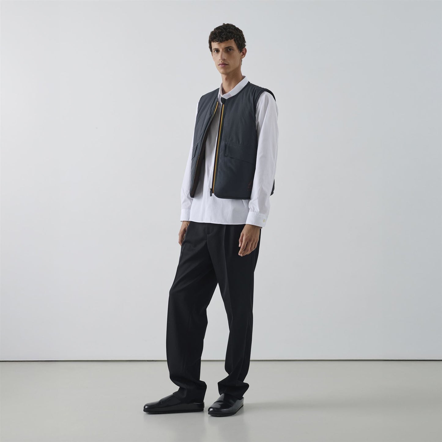 WES PADDED SOEUR - Jackets - Vest - UNISEX - Black Sand-Brown Coffee