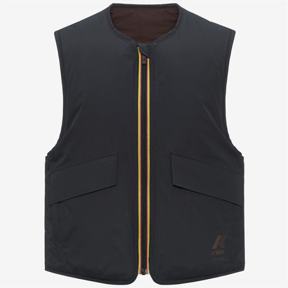 WES PADDED SOEUR - Jackets - Vest - UNISEX - Black Sand-Brown Coffee