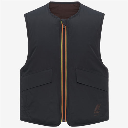 WES PADDED SOEUR - Jackets - Vest - UNISEX - Black Sand-Brown Coffee