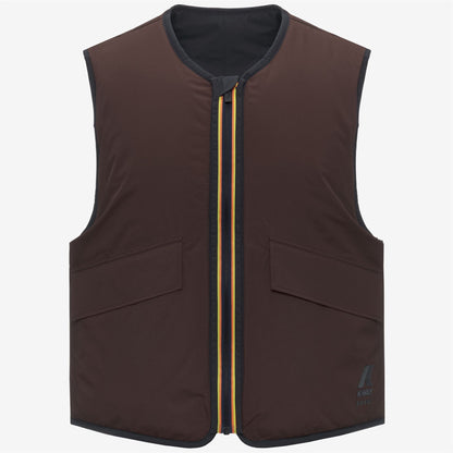 WES PADDED SOEUR - Jackets - Vest - UNISEX - Black Sand-Brown Coffee