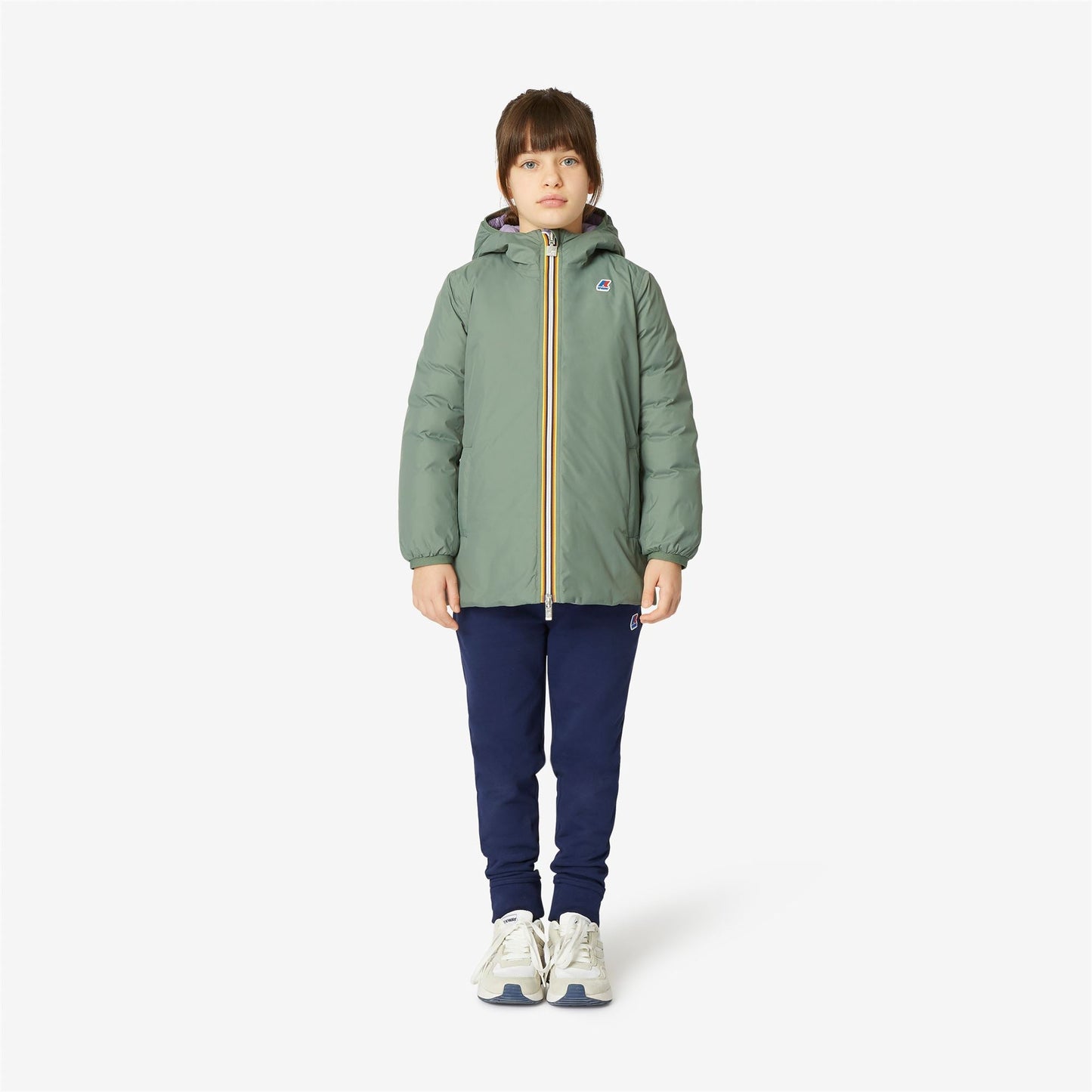 P. SOPHIE THERMO PLUS.2 REVERSIBLE - Jackets - Mid - GIRL - GREEN LAUREL-VIOLET LAVENDER