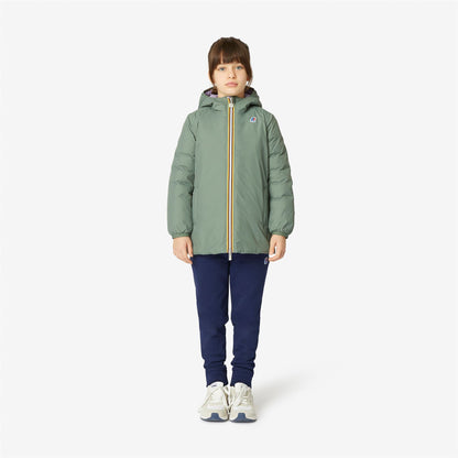 P. SOPHIE THERMO PLUS.2 REVERSIBLE - Jackets - Mid - GIRL - GREEN LAUREL-VIOLET LAVENDER