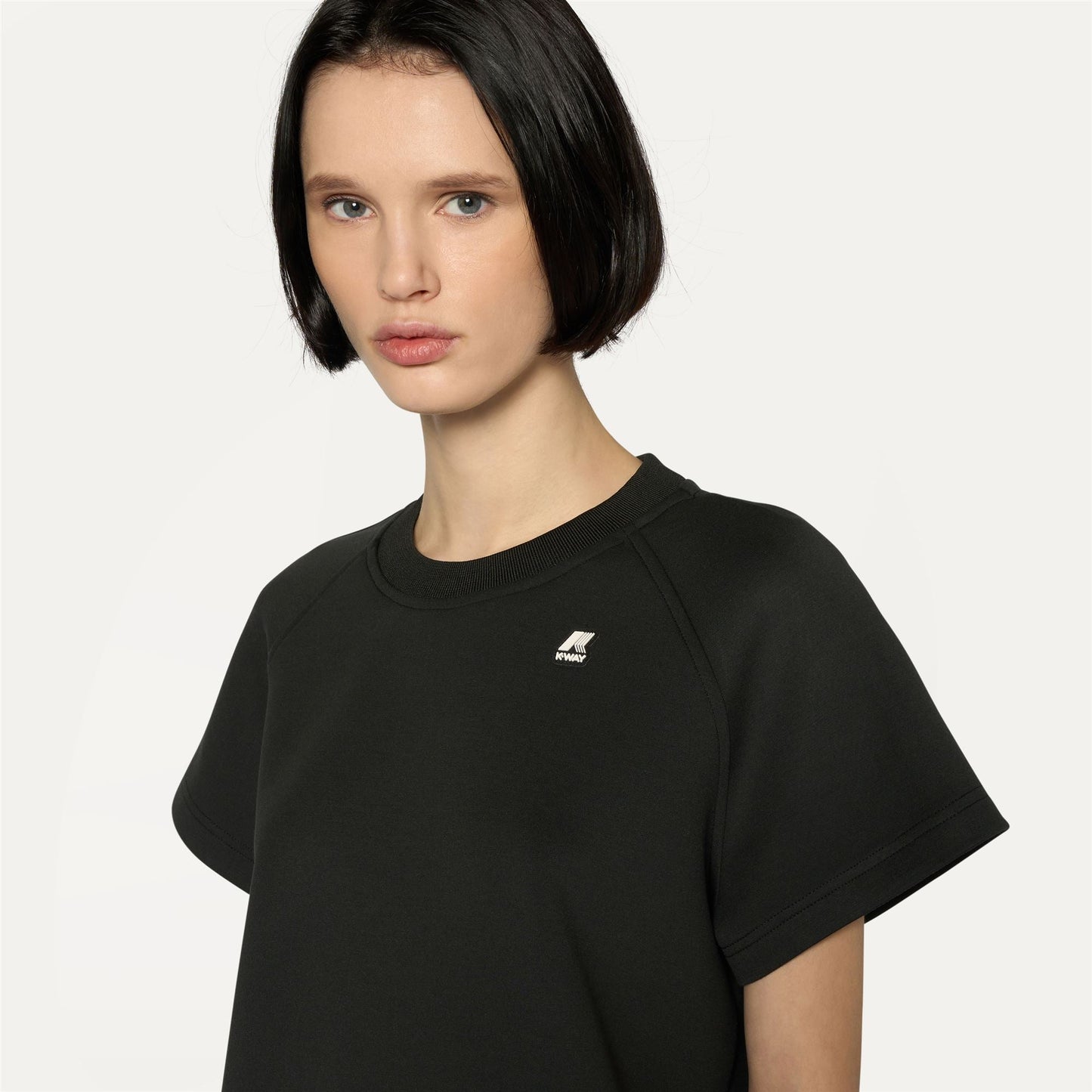 GUENDALINE LIGHT SPACER - T-ShirtsTop - T-Shirt - WOMAN - BLACK PURE