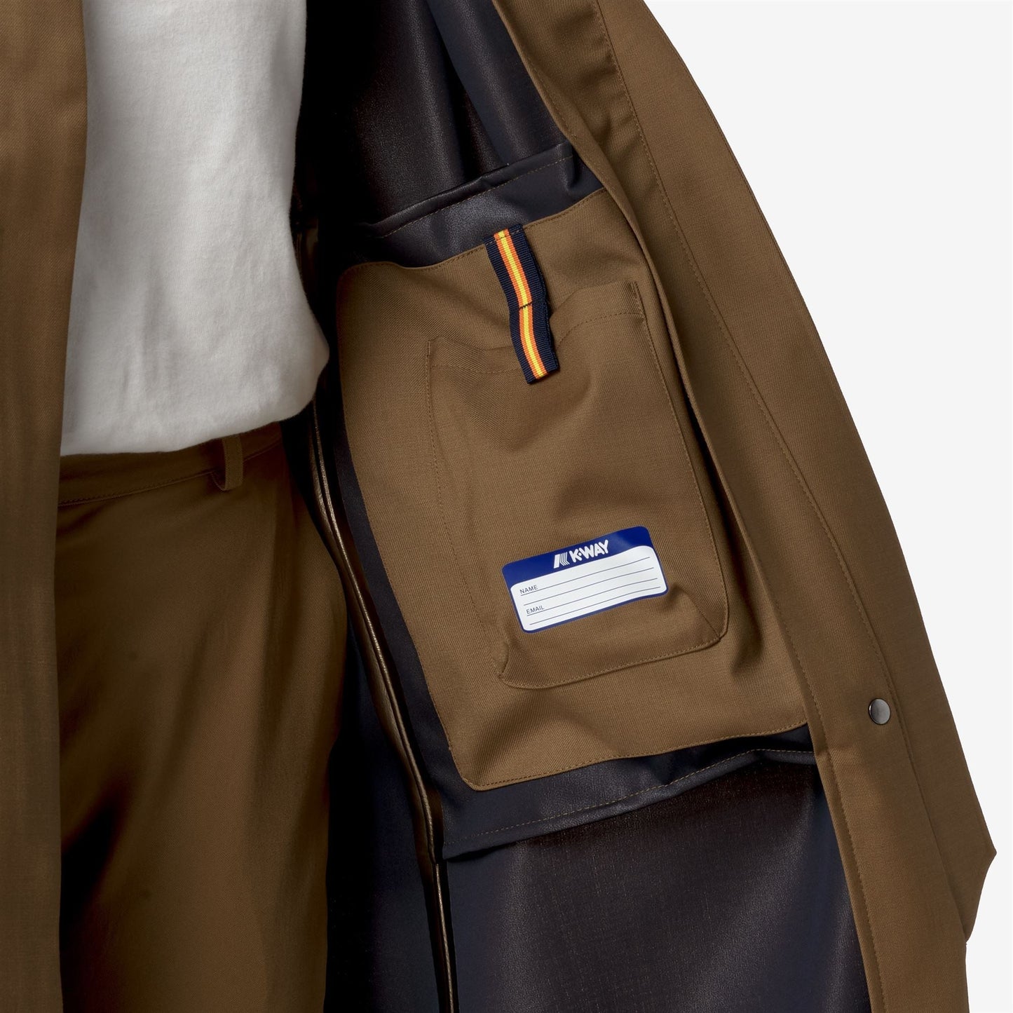 JESEL TECH WOOL BLEND - Jackets - Long - WOMAN - BROWN CORDA-BLUE DEPTH