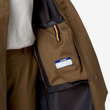 JESEL TECH WOOL BLEND - Jackets - Long - WOMAN - BROWN CORDA-BLUE DEPTH