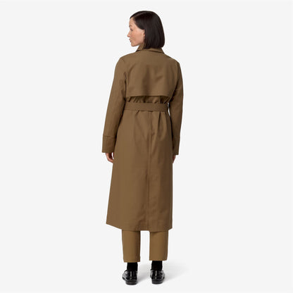 JESEL TECH WOOL BLEND - Jackets - Long - WOMAN - BROWN CORDA-BLUE DEPTH