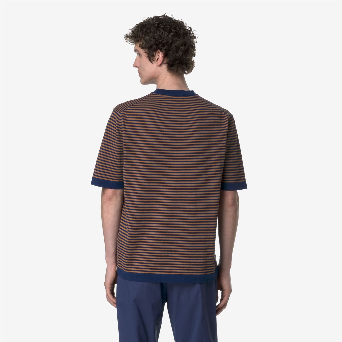 COMBE STRIPES - Knitwear - Pull  Over - MAN - BLUE DEPTHS-BROWN BRAN